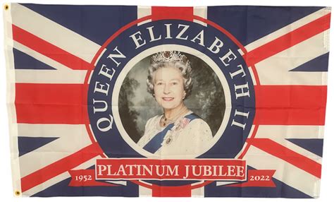 Queen Elizabeth Platinum Jubilee 1952 2022 Union Jack Flag Custom