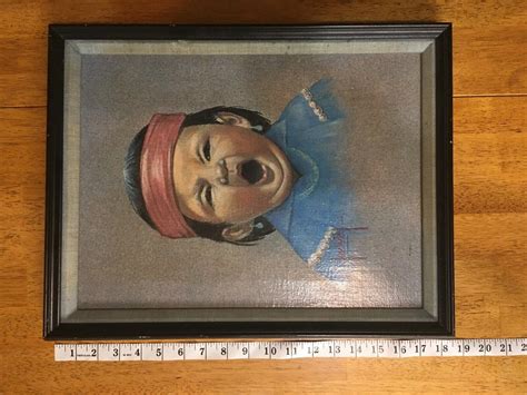 Jane Mabry Yawning Indian Child Boy Yawner Native American Navajo