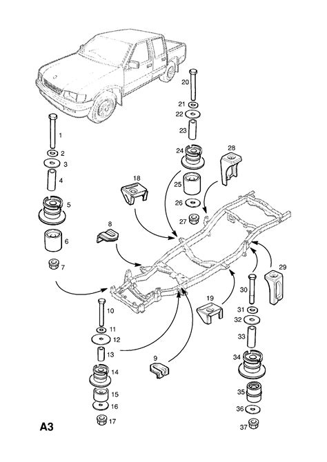 Opel Campo Body Shell Mountings Contd Epc Online Webautocats