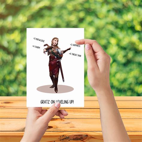 Dungeons And Dragons Birthday Card D D Character Card Elf Birthday Card