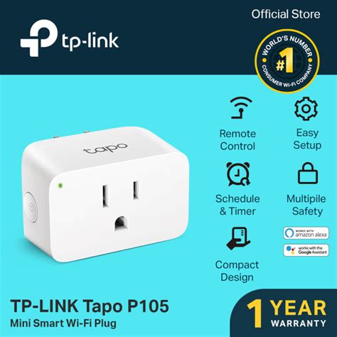 TP Link Tapo P105 1 Pack Mini Smart Wi Fi Plug WiFi Plug WiFi Socket