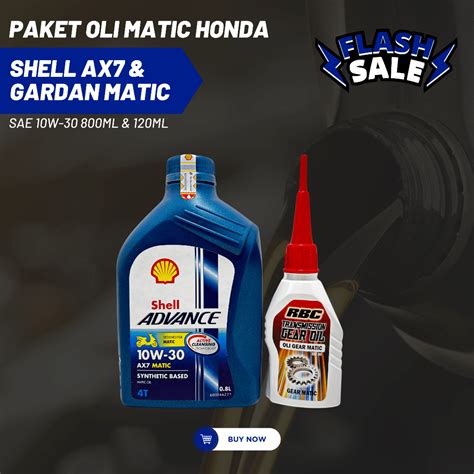 Jual PAKET Oli Shell Advance AX7 800ML Oli Gardan Lokal Honda Matic