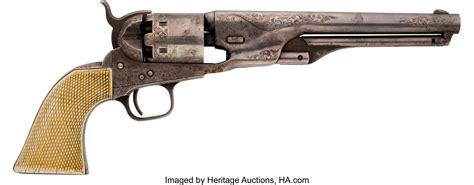 Factory Engraved Colt 1861 Navy Percussion Revolver Handguns