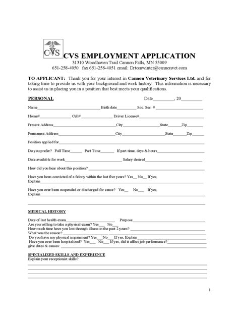 Pharmacy Job Application Form Fillable Printable Pdf Forms