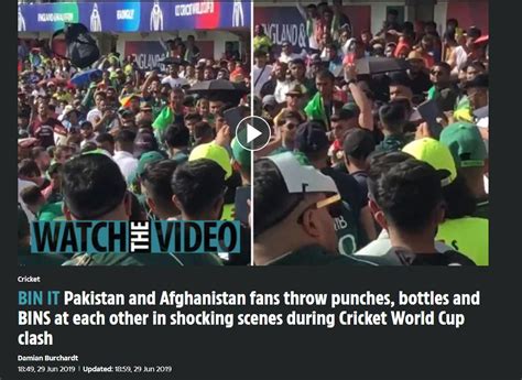 Fact Check 2019 Fight Shown As Fight Between Afghan Pak Fans From