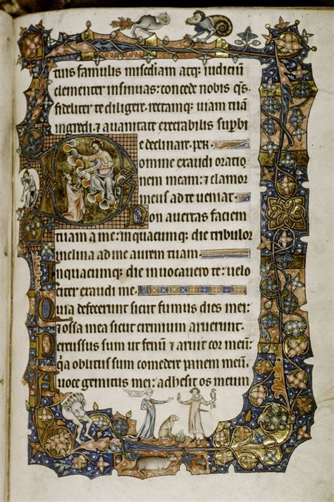 Page From The Ormesby Psalter C Early 1300s England Decoration