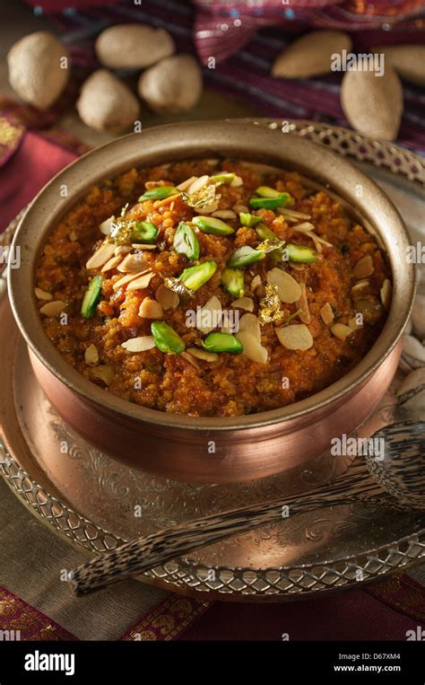 Gajar Halwa Carrot Halwa Traditional Indian Dessert Stock Photo Alamy