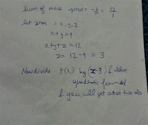 Given That √ 3 Is A Zero Of The Polynomial X 3 X 2 3x 3 Find Its Other Two Zeros