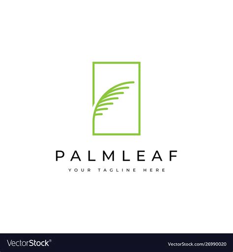 Palm leaf logo Royalty Free Vector Image - VectorStock