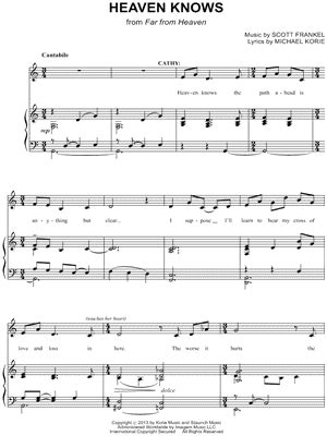 "Heaven Knows" Sheet Music - 1 Arrangement Available Instantly - Musicnotes