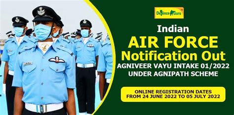 Indian Air Force Agniveer VAYU Recruitment 2022 Notification And Exam