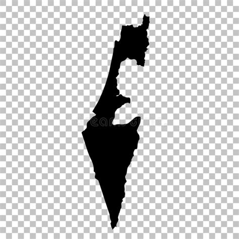 Mapa Israel Del Vector Ilustraci N Aislada Del Vector Negro En El Fondo