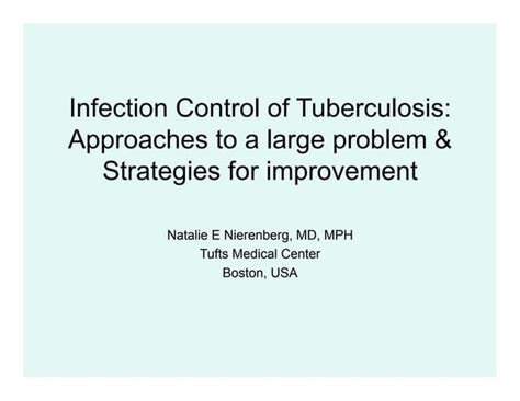 Tuberculosis Infection Control The Crudem Foundation Ppt