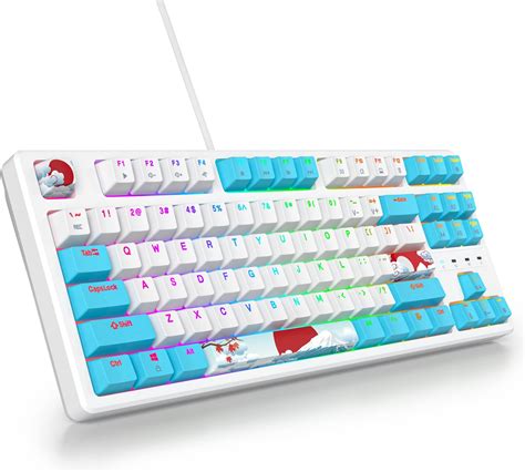Amazon Womier K66 60 Mechanical Keyboard Hot Swappable Wired RGB Backlit Gateron Blue
