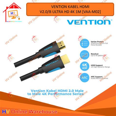 Jual Vention Kabel Hdmi V B Ultra Hd K Vaa M Kota