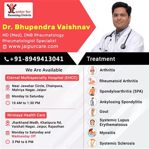 Dr Bhupendra Vaishnav An Experienced Rheumatologist In Jaipur Sc Classifieds