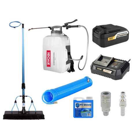 Complete Cordless Water-fed Solar Panel Cleaning Kit