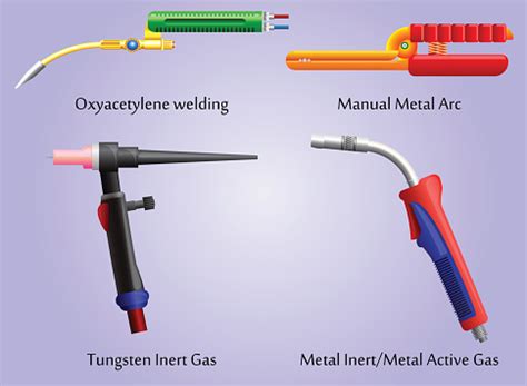 Set Of Four Welding Torches Stock Illustration - Download Image Now ...