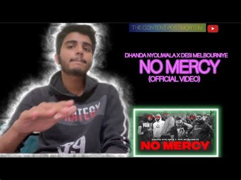 Reaction On No Mercy Official Music Video Dhanda Nyoliwala Desi