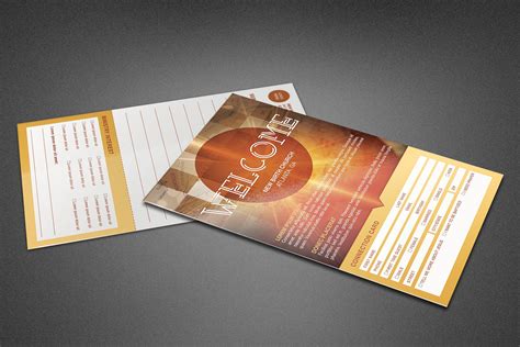 Blessed Church Connection Card Card Templates Creative Market