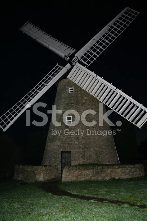Windmill At Night Stock Photo Royalty Free Freeimages
