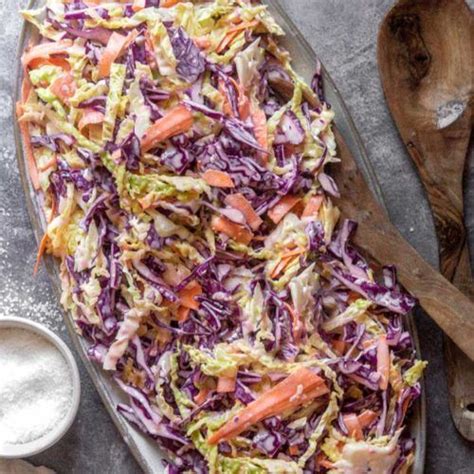 Creamy Low Carb Keto Coleslaw Recipe Low Carb Coleslaw Low Carb Fried Chicken Low Carb