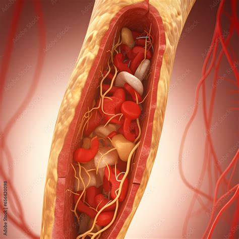 The Accumulation Of Cholesterol In The Blood Vessels Cholesterol