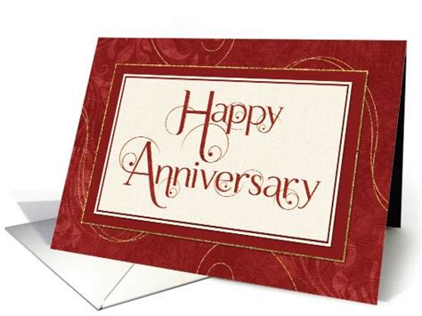 Prestigious Employee Anniversary Text Swirls Damask And Sparkle Card