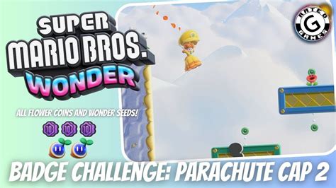 Super Mario Bros Wonder Badge Challenge Parachute Cap 2 YouTube