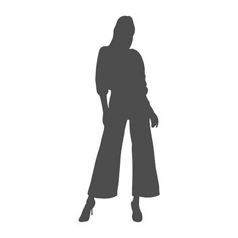 Premium Vector Silhouette Of A Fashionable Girl Fashion Show Or