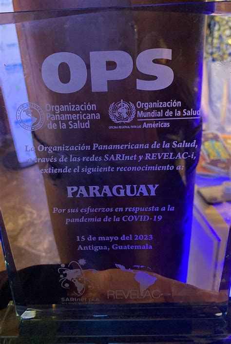 Paraguay Recibe Reconocimiento De La Ops Por Sus Esfuerzos Durante