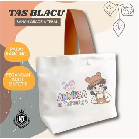 Jual TOTEBAG BLACU TAS ULTAH TAS BLACU CUSTOM DESAIN Shopee Indonesia