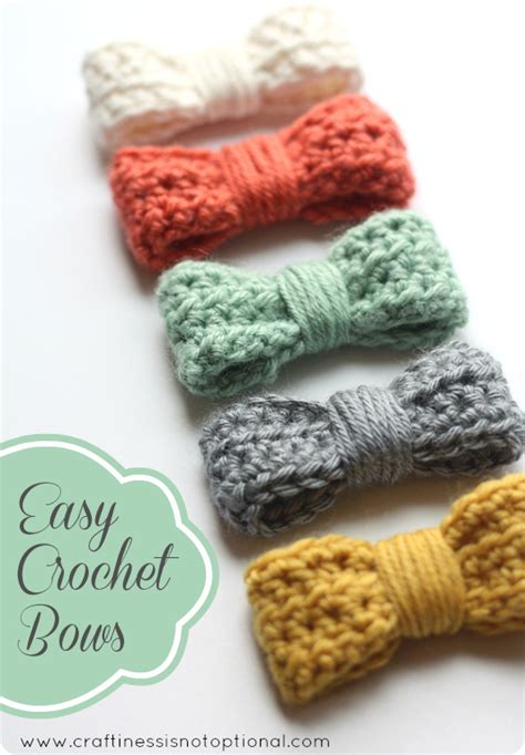 Easy Crochet Bow Tutorial Pattern