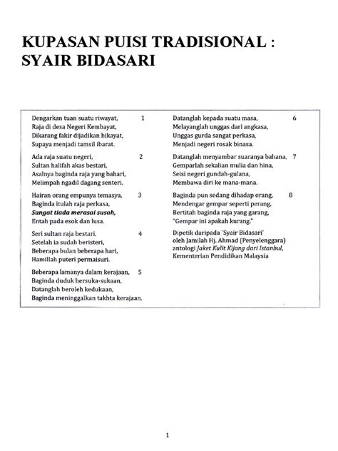 Syair Bidasari Pdf