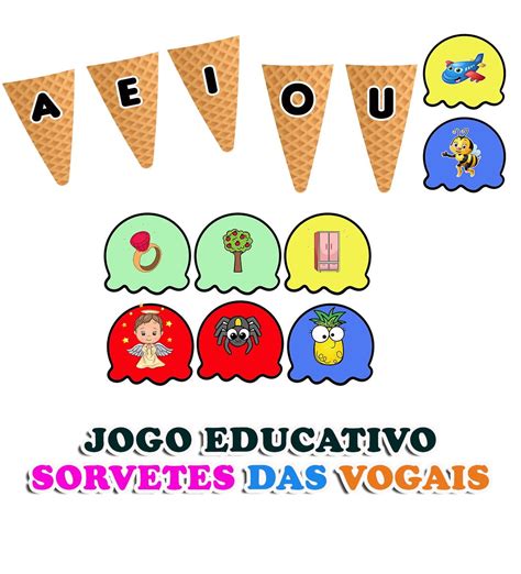 Jogo Educativo Para A Alfabetização Quebra Cabeças De Vogais Grátis