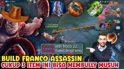 Franco Build Assassin Tersakit Musuh Pun Sampai Gak Berani