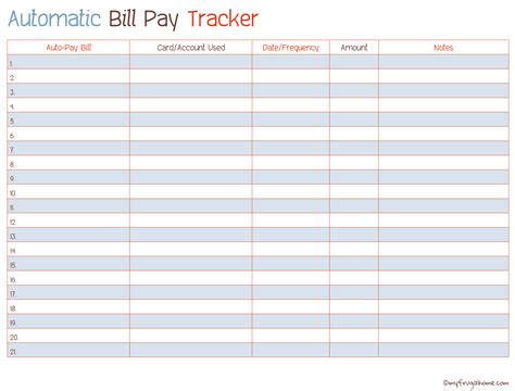 Free Printable Bill Organizer Template There Are Different Styles Colors And Categories On Each