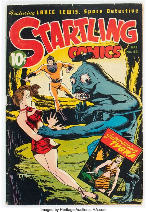 Graham Ingels Covers Lance Lewis And Marna Startling Comics At Auction