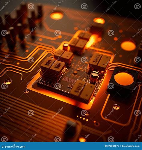 Futuristic Printed Circuit Board (PCB) Showcases Advanced Technology