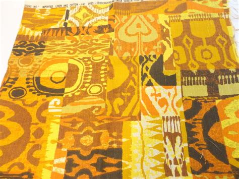 1 Yd 50s Tiki Fabric Real Authentic Tiki By Mascaravintage