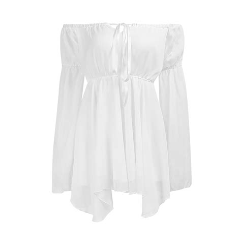 Spring Skirts For Women 2024 Summer Chiffon Sexy Off Shoulder Flare