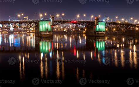 Portland Burnside Bridge at night 747705 Stock Photo at Vecteezy