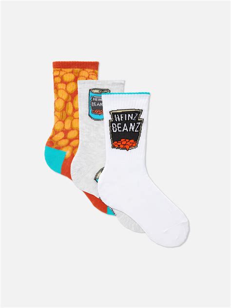 „heinz Beanz Crew Socken 3er Pack Türkis Damen Primark