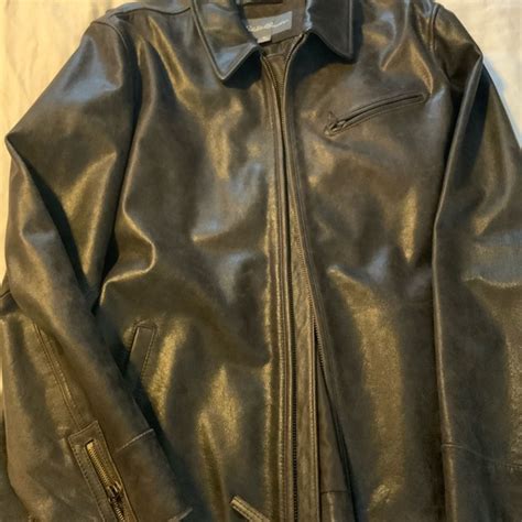 Eddie Bauer Jackets And Coats Mens Leather Eddie Bauer Jacket Size 2xlt Brown Distressed