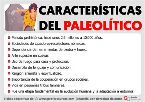 Caracter Sticas Del Paleol Tico