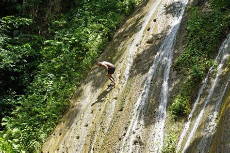 Samana Dominican Republic Circa September 2022 Locals Running And