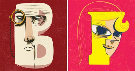 Letters Turned Into Faces With Beautiful Typography | Bored Panda