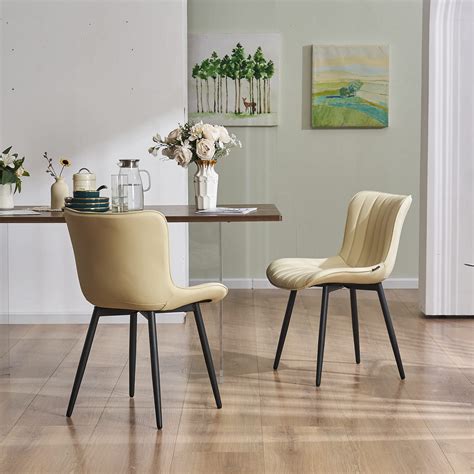 Younuoke Dining Chairs Set Of Upholstered Mid Century Modern Lounge