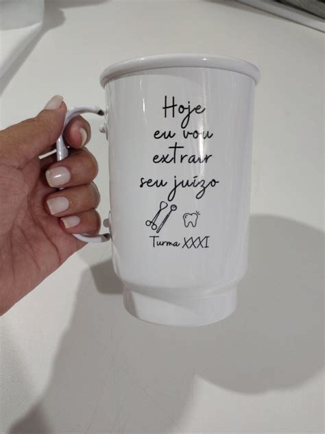 Caneca Esmaltada Branca Elo Produtos Especiais