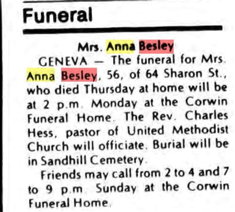 Anna C Besley Taggart 1926 1982 Find A Grave Memorial